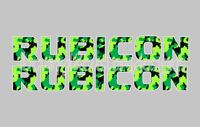 Image 2 of Jeep Hood Decal Set Green Camo