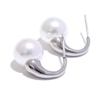 Image 2 of Pearl Teardrop Earrings 