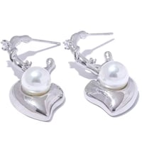 Image 2 of Heart of Pearl Earrings 