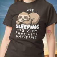Image 1 of Sleeping Is My Favorite Pastime Sloth Unisex Classic Tee