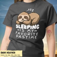 Image 5 of Sleeping Is My Favorite Pastime Sloth Unisex Classic Tee