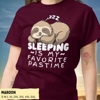 Image 7 of Sleeping Is My Favorite Pastime Sloth Unisex Classic Tee