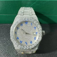 No Name AP Styling Moissanite Watch With Blue