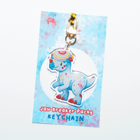 Image 2 of Jaw Breaker Pachy Keychain | Dessert Dino Acrylic Charm