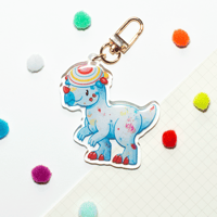Image 1 of Jaw Breaker Pachy Keychain | Dessert Dino Acrylic Charm