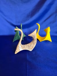 Image 3 of Modern Jazzy Ceramic Cat Handmade Cat Figurine