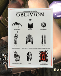 OBLIVION COLLECTOR PACK SCREEN PRINT 