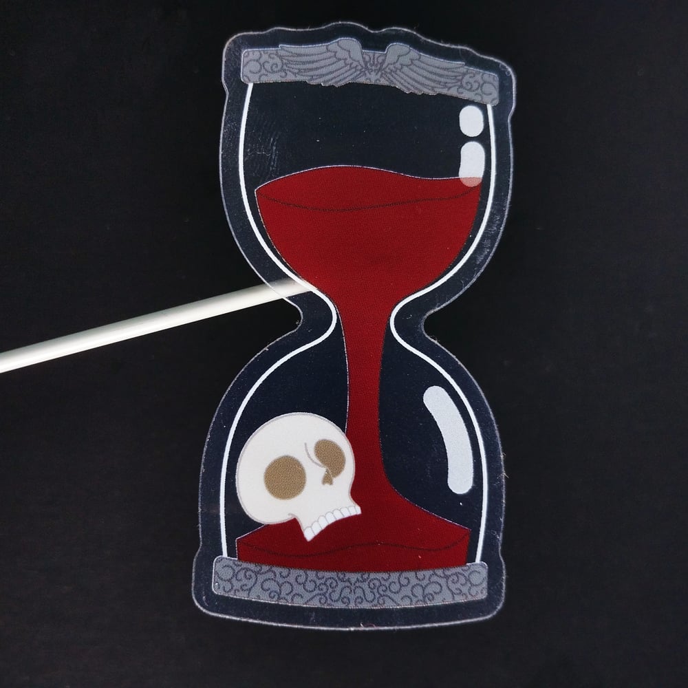 Image of memento mori vinyl sticker