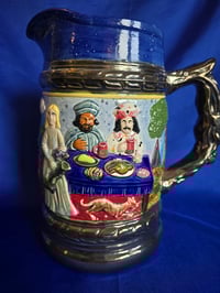 Image 1 of Ceramic Handpainted Vintage Pub  Pitcher Stein