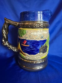 Image 5 of Ceramic Handpainted Vintage Pub  Pitcher Stein
