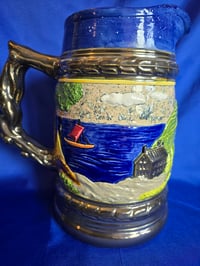 Image 7 of Ceramic Handpainted Vintage Pub  Pitcher Stein