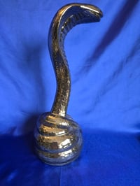 Image 2 of Handmade Ceramic Cobra Statue