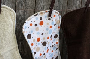 Image of Polka Burp Cloths