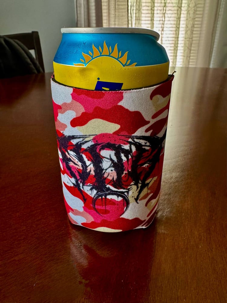 Image of Filth pink camo koozie 