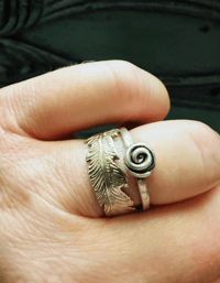 Image 2 of sterling silver briar rose ring