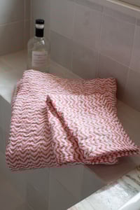 Image 1 of Pink Ikat Towel & Napkin