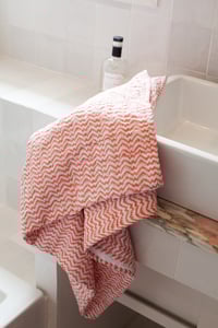Image 3 of Pink Ikat Towel & Napkin