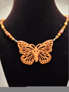 Wooden Butterfly Necklace 