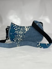 Image 3 of (Denim) Upcycled Zipper Shoulder Bag
