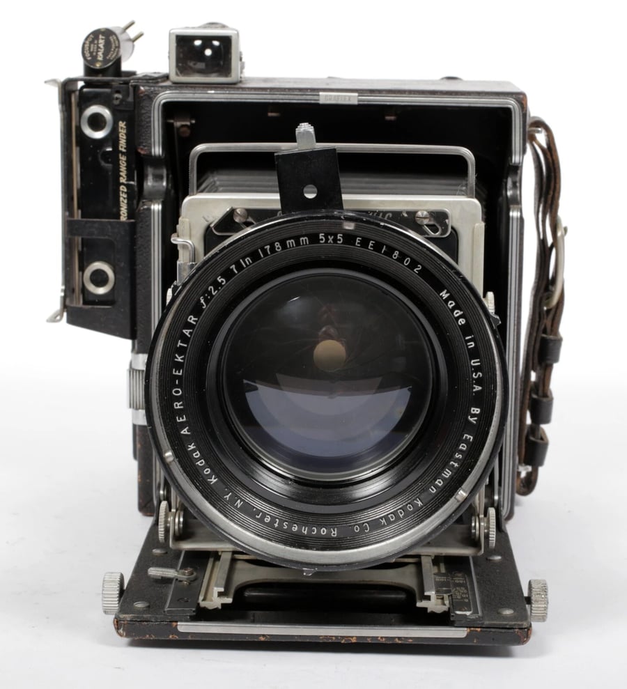 Image of Graflex Speed Graphic 4X5 Camera + Aero Ektar 178mm F2.5 #8364