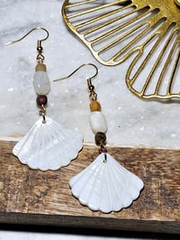 Image 1 of Scallop Shell Earrings 
