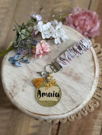 Image 2 of Personalized Graduation Keychain – 2025 Grad Gift with Butterfly Wristlet