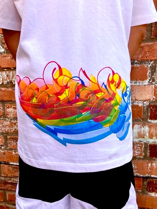 Image of ANDY ‘SEIZE’ LAYERED CMYK T-SHIRT