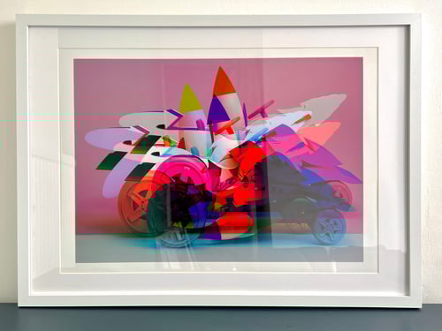 Image of 'Seize Rocket Car' Purple Multi Print