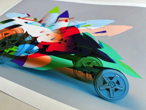 Image of  Seize Rocket Hotrod Car Multi Limited Edition Giclee Print Part 2