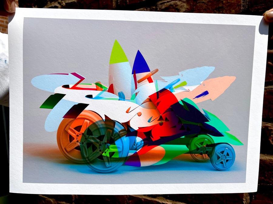 Image of  Seize Rocket Hotrod Car Multi Limited Edition Giclee Print Part 2