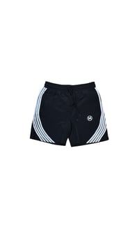 Image of Hustle Stripe Shorts (BLK) 