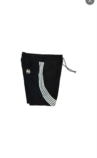 Image of Hustle Stripe Shorts (BLK) 
