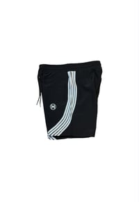Image of Hustle Stripe Shorts (BLK) 