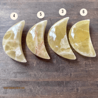 Image 4 of Lemon Calcite, Crystal Moon, Crystal Crescent Moon, Yellow Calcite, For Confidence, Energy & Clarity