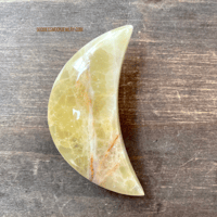 Image 1 of Lemon Calcite, Crystal Moon, Crystal Crescent Moon, Yellow Calcite, For Confidence, Energy & Clarity