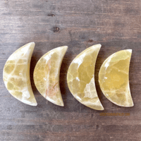 Image 3 of Lemon Calcite, Crystal Moon, Crystal Crescent Moon, Yellow Calcite, For Confidence, Energy & Clarity