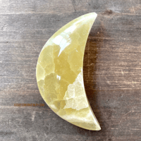 Image 2 of Lemon Calcite, Crystal Moon, Crystal Crescent Moon, Yellow Calcite, For Confidence, Energy & Clarity