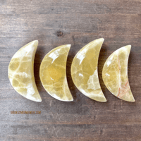Image 9 of Lemon Calcite, Crystal Moon, Crystal Crescent Moon, Yellow Calcite, For Confidence, Energy & Clarity