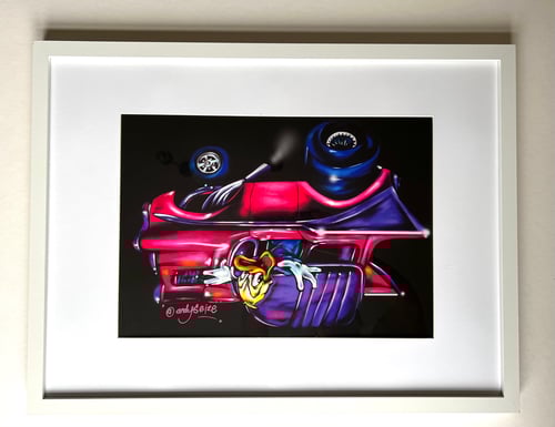 Image of ‘Airborne Chevy’ Upside Down Hotrod.