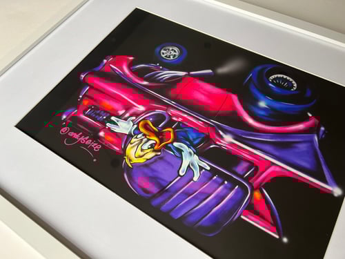 Image of ‘Airborne Chevy’ Upside Down Hotrod.