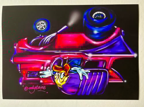 Image of ‘Airborne Chevy’ Upside Down Hotrod.