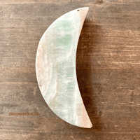Image 1 of Caribbean Blue Calcite, Crystal Moon, Crescent Moon, For Intuition, Calming & Healing 