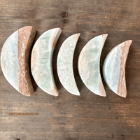 Image 4 of Caribbean Blue Calcite, Crystal Moon, Crescent Moon, For Intuition, Calming & Healing 