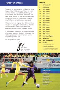 Image 2 of 2024 Keeper Notes NWSL Almanac — PDF ONLY