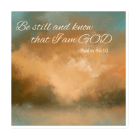 Image 1 of Christian Magnet Psalm 46:10 “Be Still and Know” Inspirational Scripture Art Bible Verse Faith