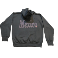 Mexico Rhinestone Zip-up Hoodie