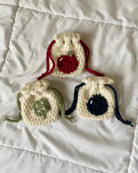 Image 1 of drawstring earbud pouches