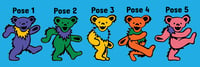 Image 4 of Grateful Dead Orange Bear (Pose 5) Handmade Rug