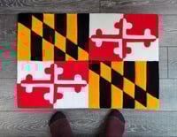 Image 1 of Maryland Flag Handmade Rug