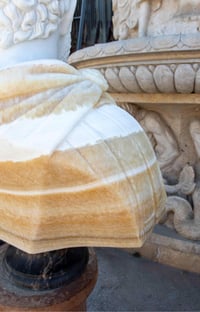Image 5 of Hand-Carved Marble & Onyx Bust of Marcus Aurelius on Base